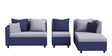 Lenorio 6 Seater LHS Sofa in Blue & Grey Colour