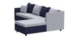 Lenorio 6 Seater LHS Sofa in Blue & Grey Colour