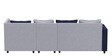 Lenorio 6 Seater LHS Sofa in Blue & Grey Colour