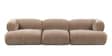 Leon Cotton Mink Fabric 3 Seater Sofa In Tan Colour Leon Cotton Mink Fabric 3 Seater Sofa In Tan Colour
