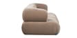 Leon Cotton Mink Fabric 3 Seater Sofa In Tan Colour Leon Cotton Mink Fabric 3 Seater Sofa In Tan Colour