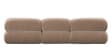 Leon Cotton Mink Fabric 3 Seater Sofa In Tan Colour Leon Cotton Mink Fabric 3 Seater Sofa In Tan Colour