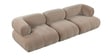 Leon Cotton Mink Fabric 3 Seater Sofa In Tan Colour Leon Cotton Mink Fabric 3 Seater Sofa In Tan Colour