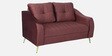 Leona Velvet 2 Seater Sofa in Wine Red Colour
