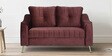 Leona Velvet 2 Seater Sofa in Wine Red Colour