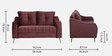 Leona Velvet 2 Seater Sofa in Wine Red Colour