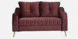 Leona Velvet 2 Seater Sofa in Wine Red Colour