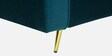 Leona Velvet 3 Seater Sofa in Teal Blue Colour