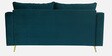 Leona Velvet 3 Seater Sofa in Teal Blue Colour