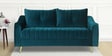 Leona Velvet 3 Seater Sofa in Teal Blue Colour