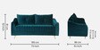 Leona Velvet 3 Seater Sofa in Teal Blue Colour