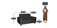 Leopard 2 Seater Sofa in Charcoal Grey Colour