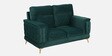 Levo 2 Seater Velvet Fabric Sofa In Royal Green Color