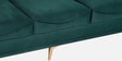 Levo 3 Seater Velvet Fabric Sofa In Royal Green Color