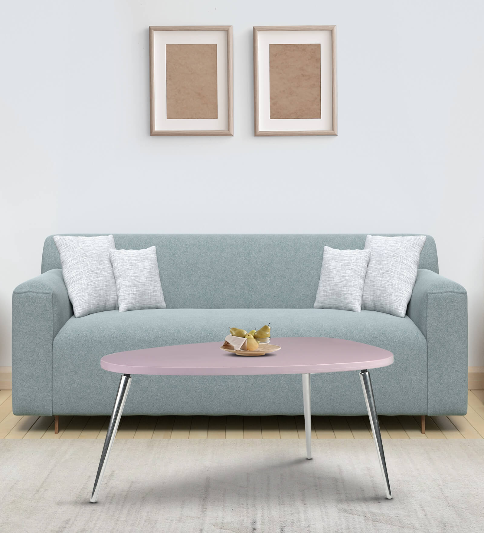 Leafy Metal Coffee Table in Lavender Colour