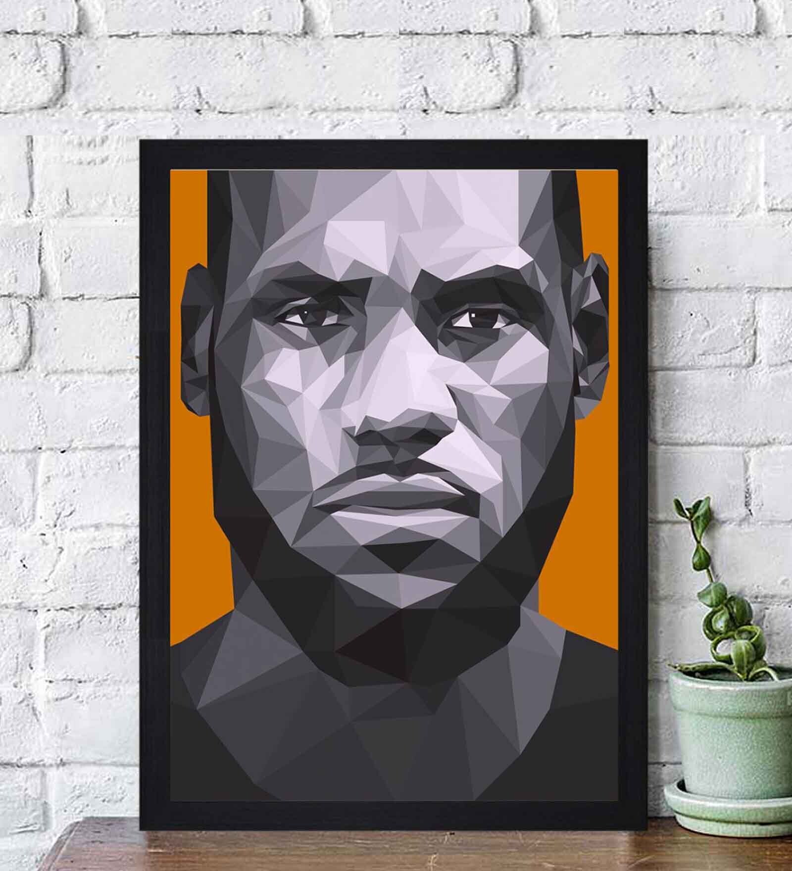 Buy Lebron James Texture Paper Framed Art Print by Cheque Decor at 34% ...