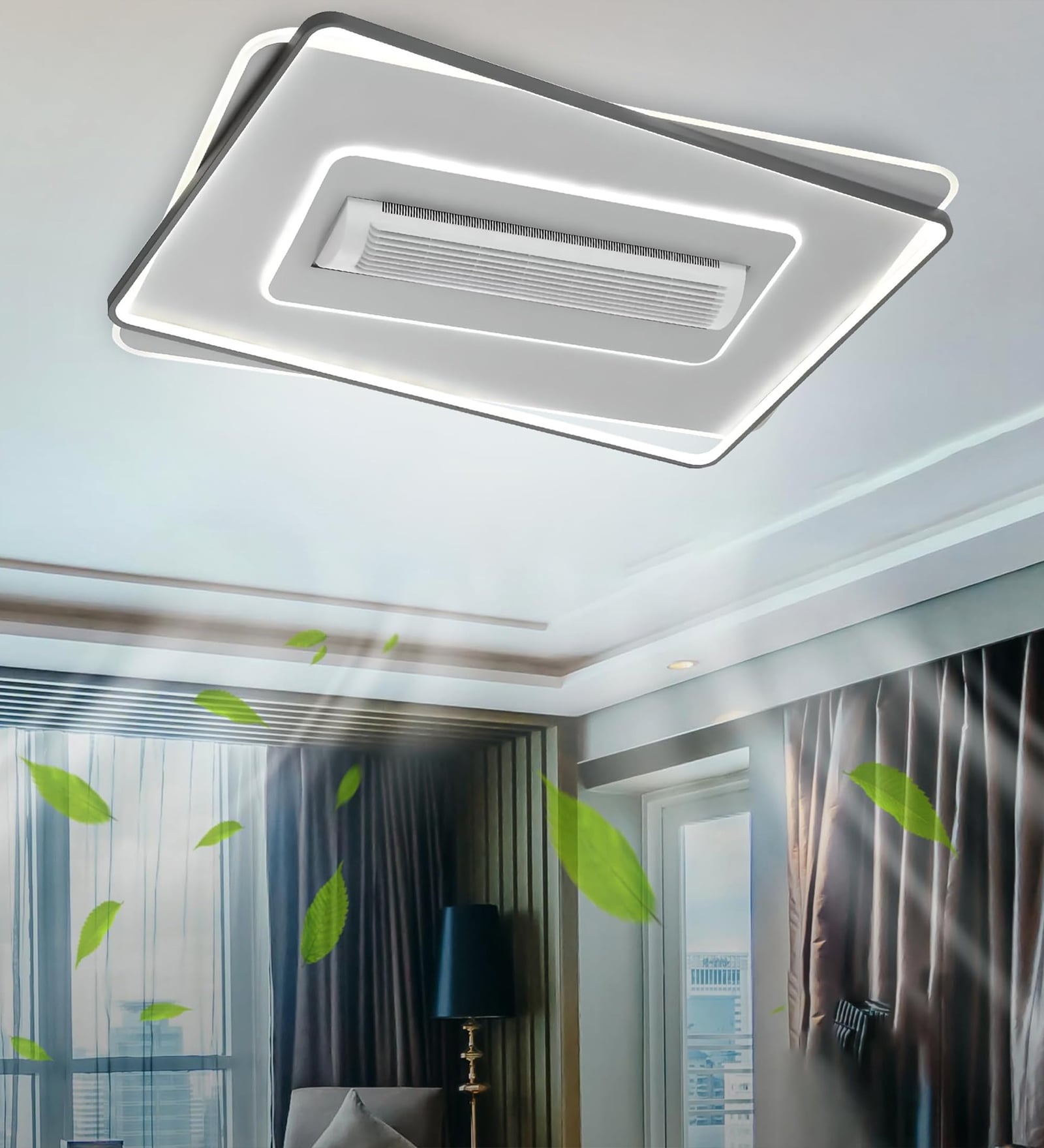 LED Chandelier Ceiling Fan with Hidden Fan
