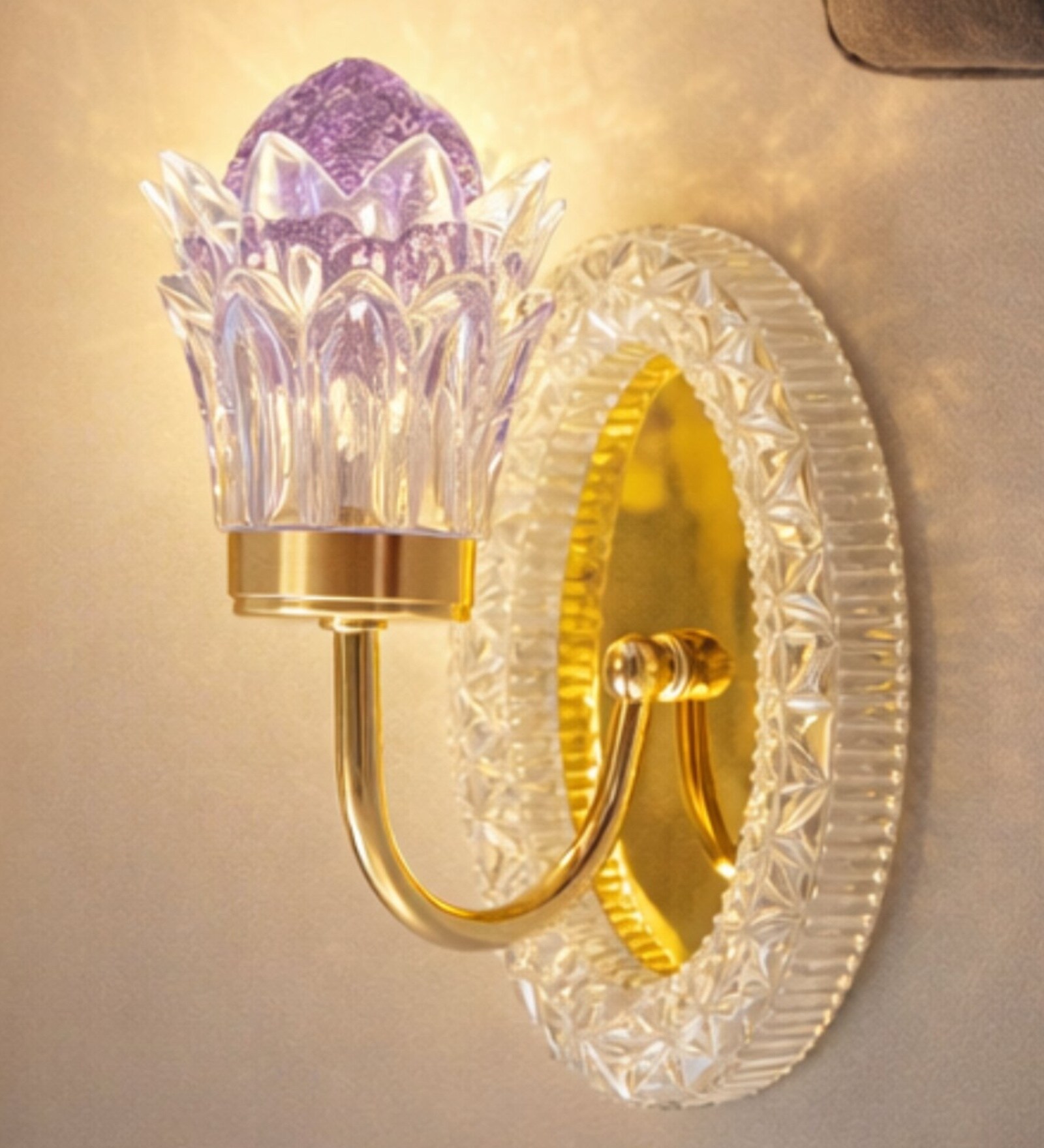 Golden And Purple LED Novelty Wall Light LED03 Set of 1