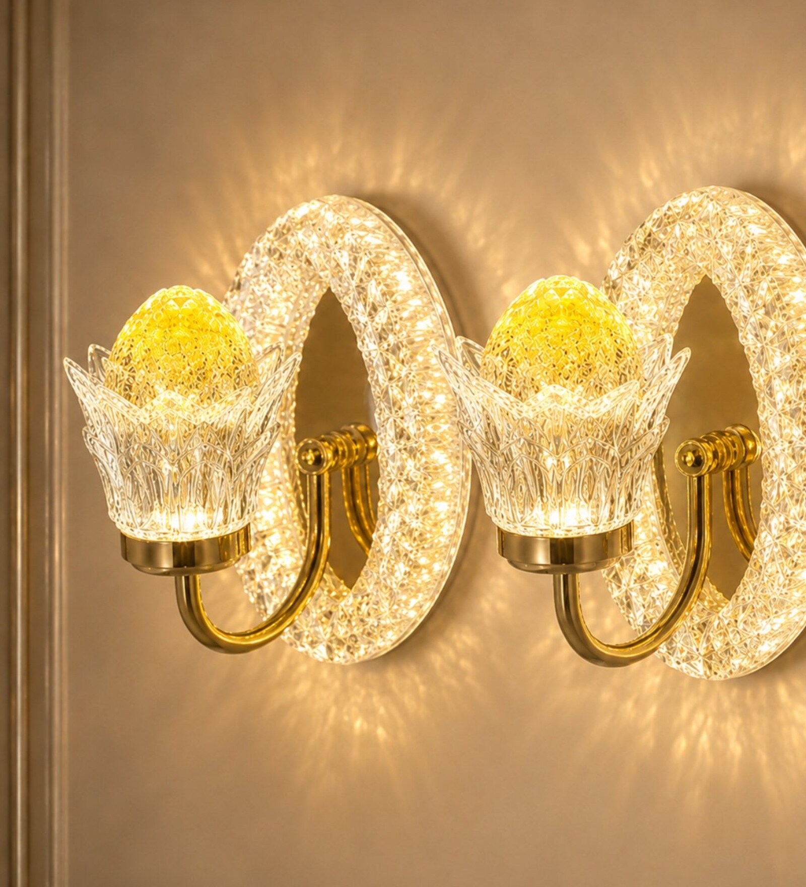 Golden LED Novelty Wall Light LED05 Set of 2