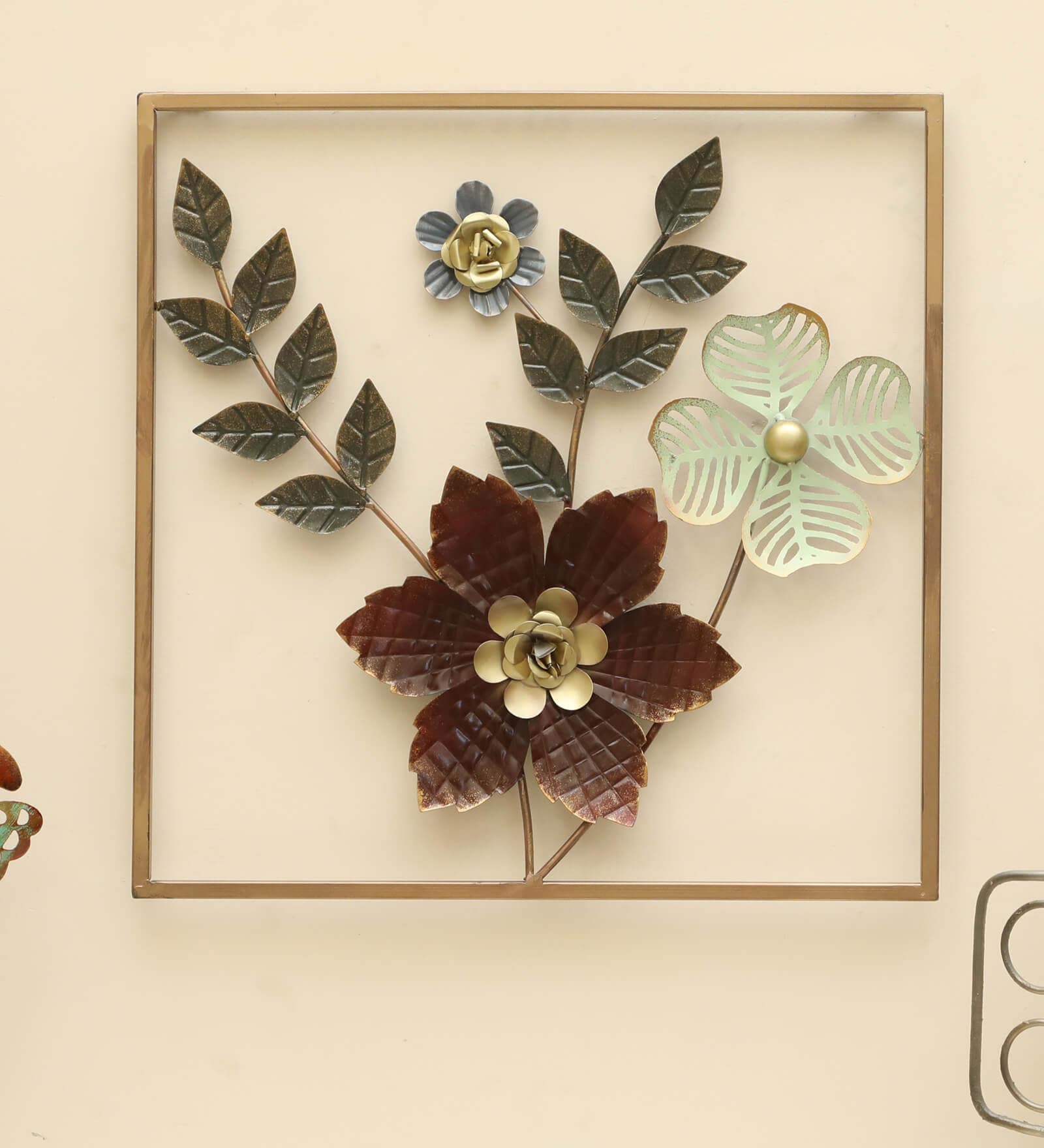 Lekha Square Flower Wall Hanging