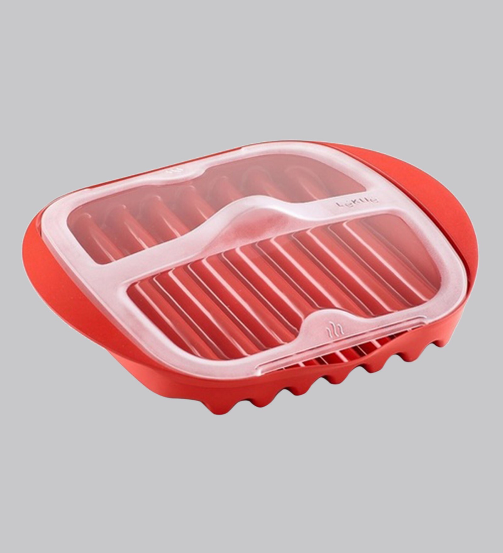 Buy Lekue Red Plastic & Silicone Microwave Bacon Cooker Online