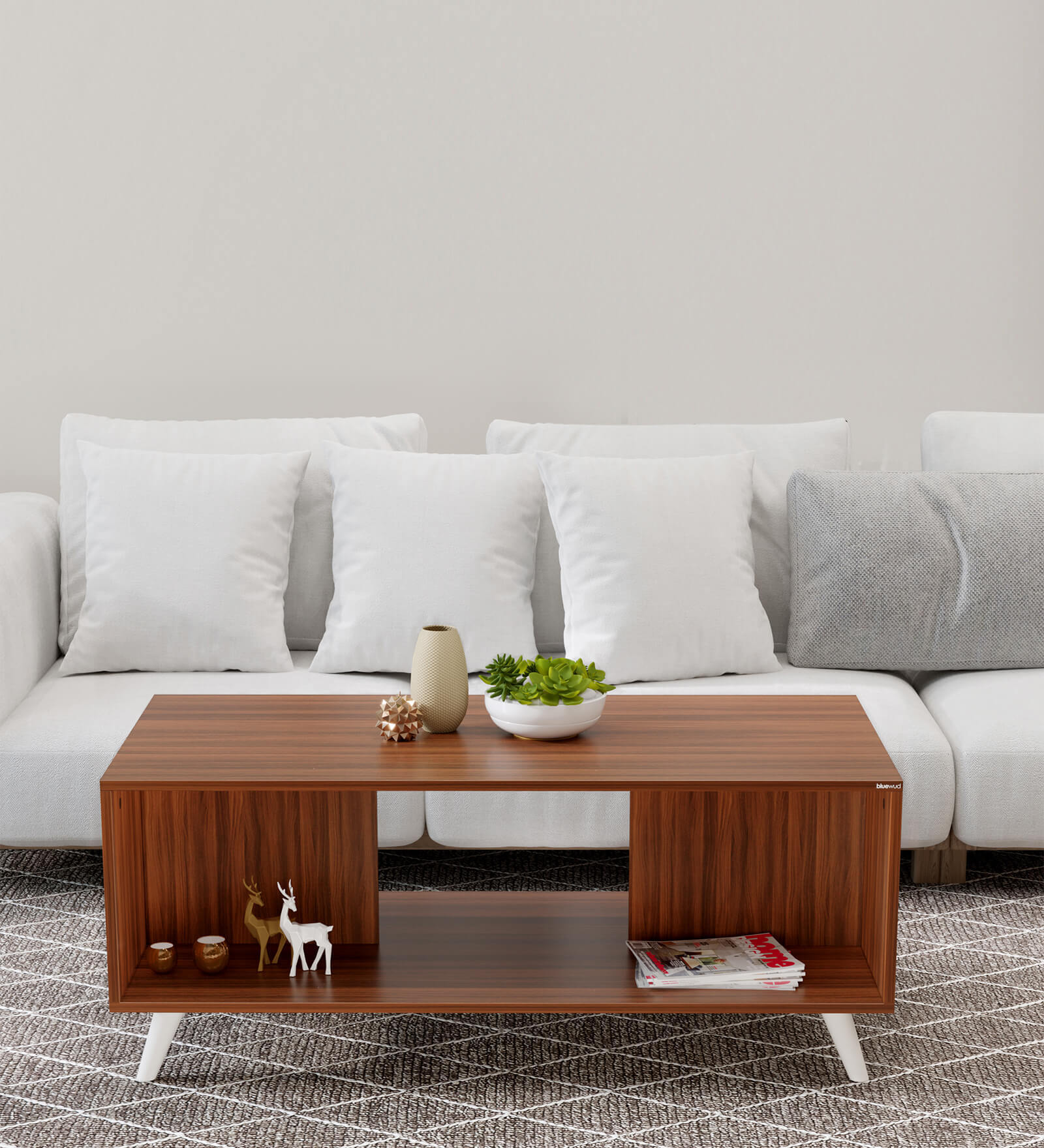 Buy Leo Coffee Table in Walnut Finish at 56 OFF by bluewud Pepperfry
