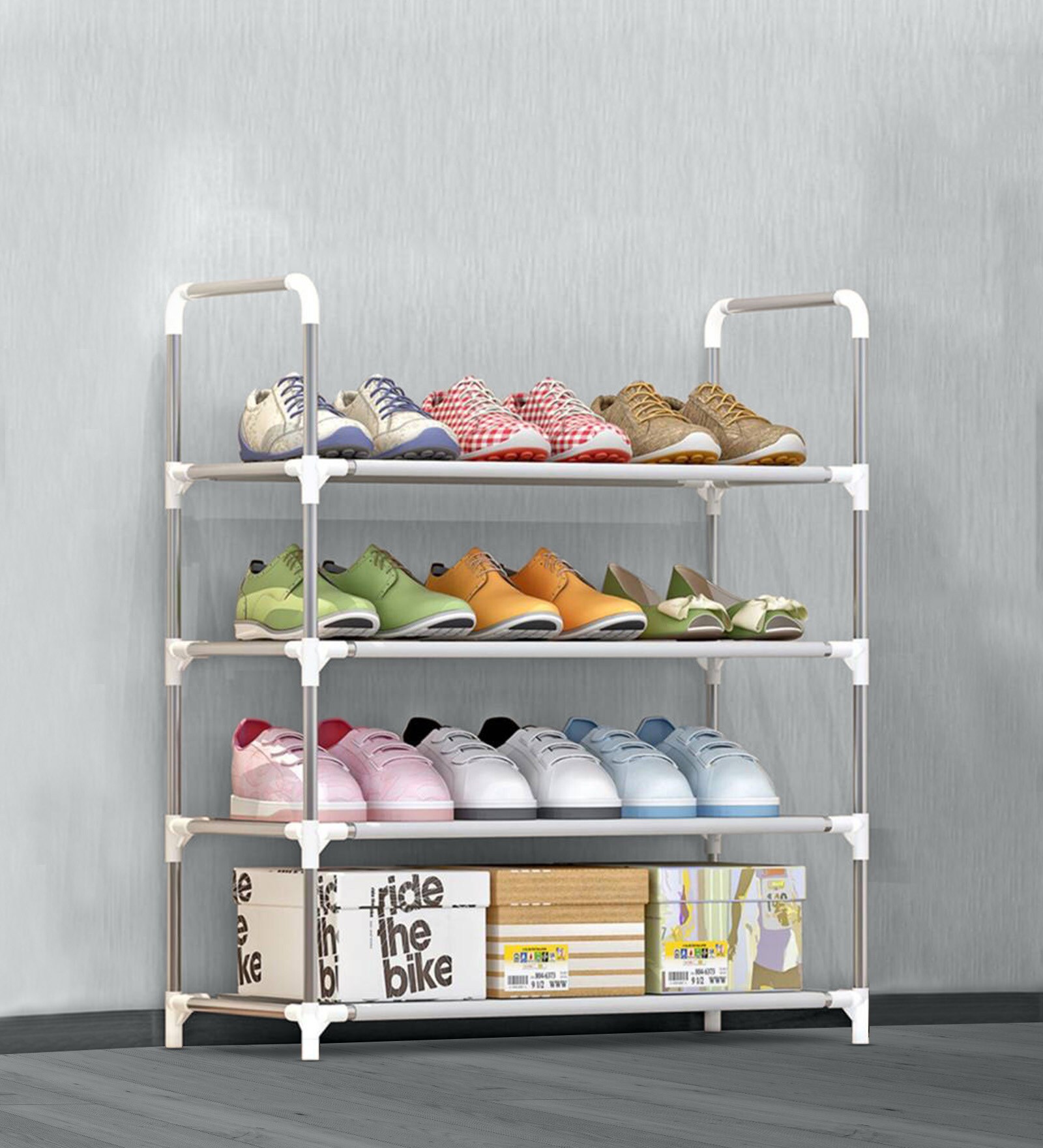 Leo Shoe Rack in Grey Colour Leo Shoe Rack in Grey Colour