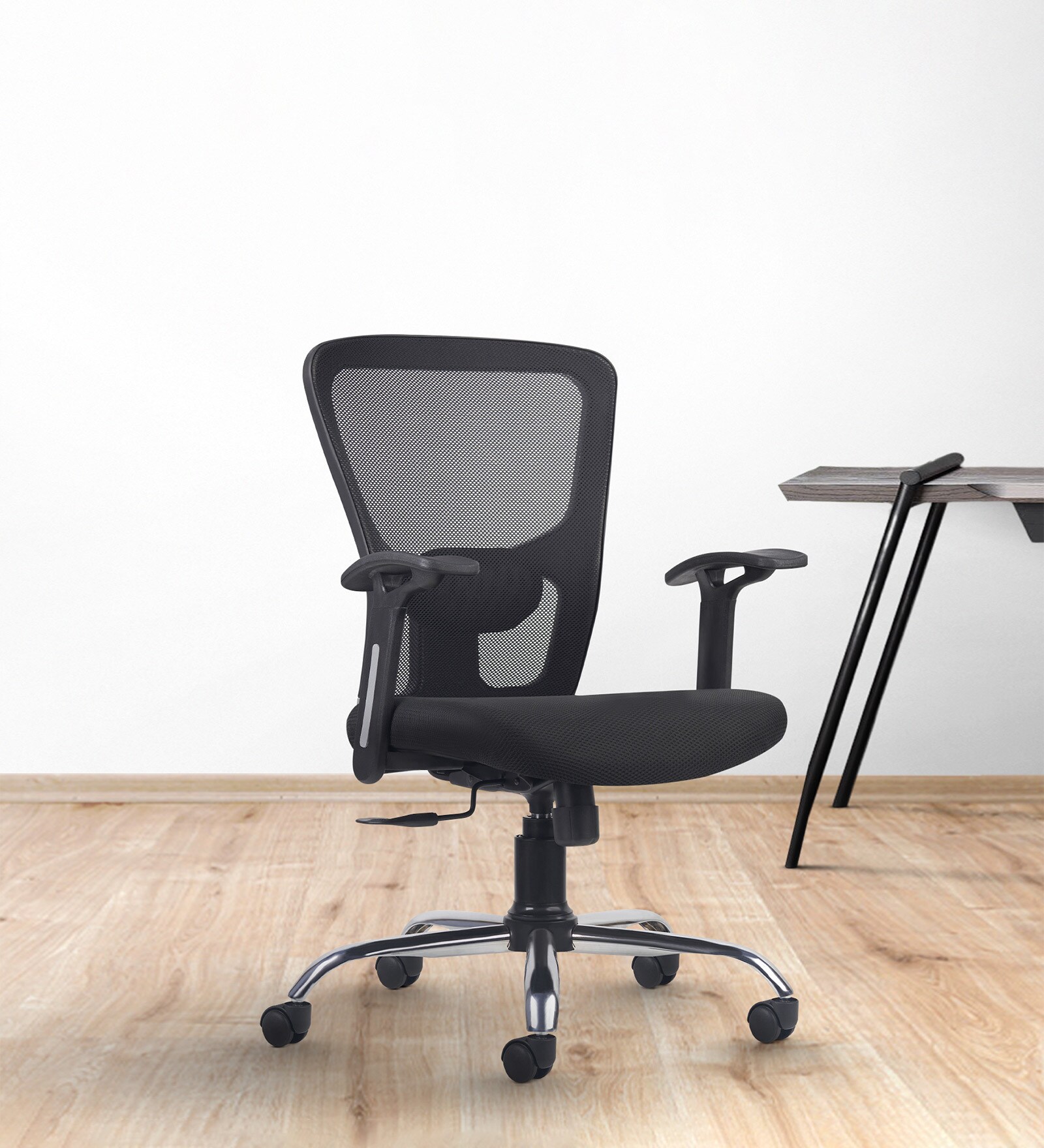 Leo Wave Breathable Mesh Ergonomic Chair in Black Colour