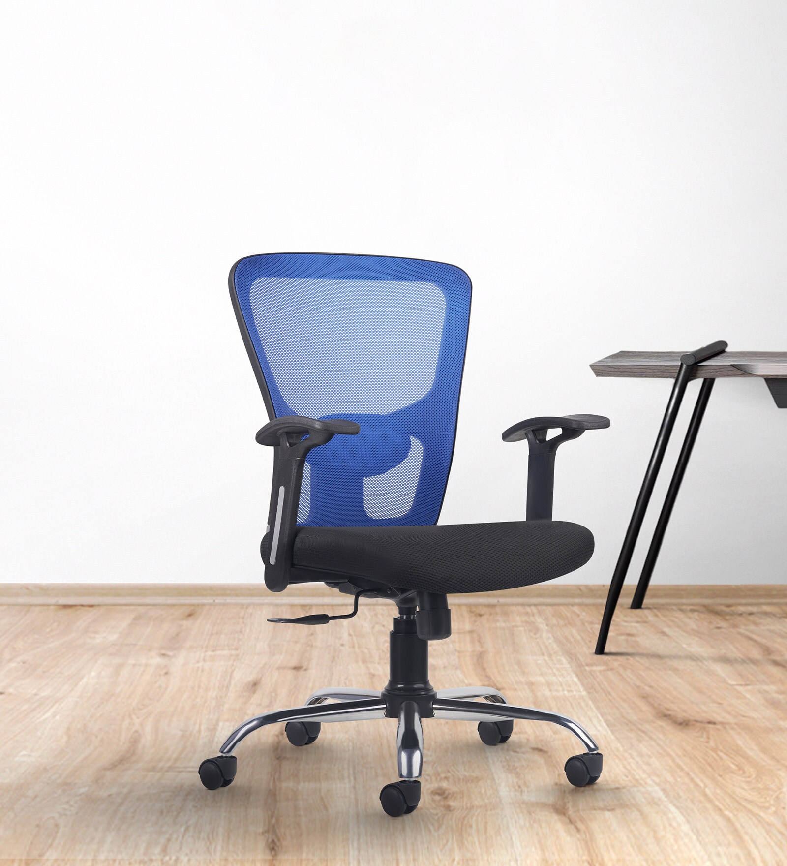 Leo Wave Breathable Mesh Ergonomic Chair in Blue Colour