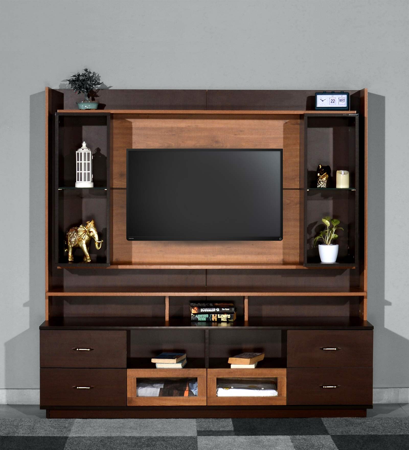 Leron TV Unit in Walnut Finish