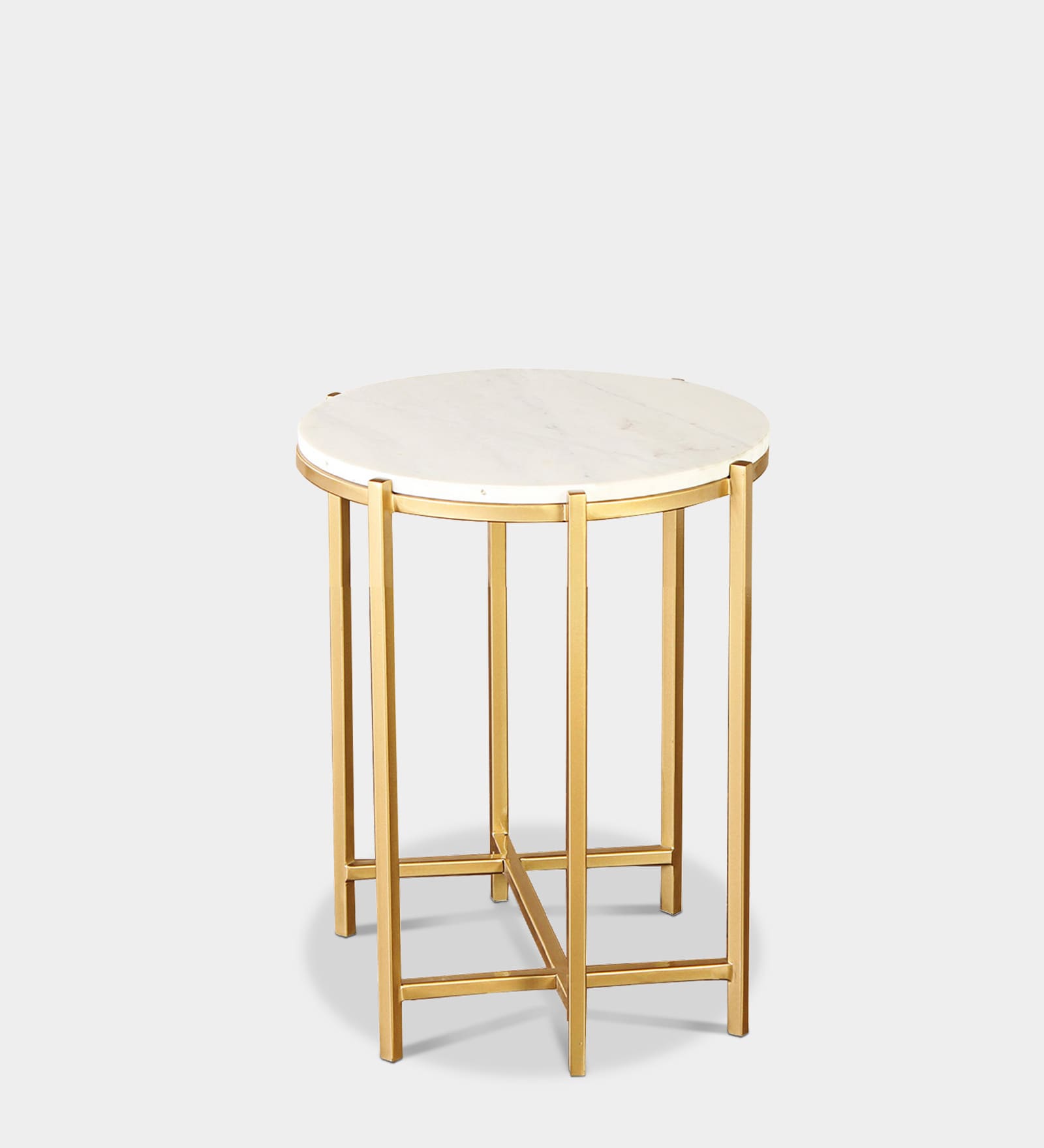 Levin End Table in Golden Finish