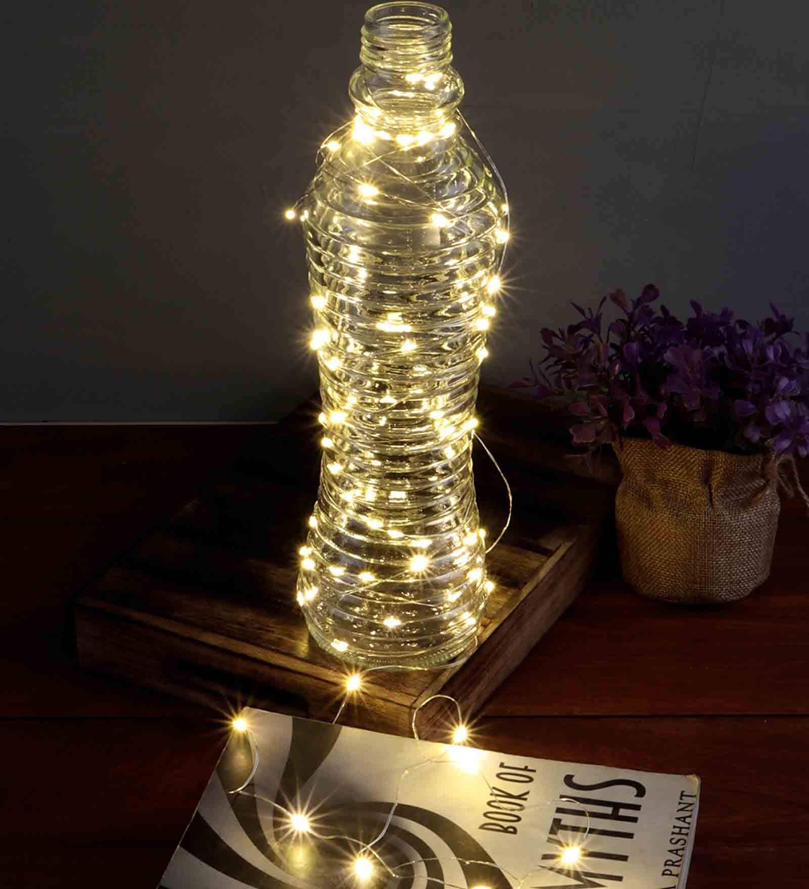 Lexton 10 Meter Copper String Light with Usb for Decorations (Warm White)