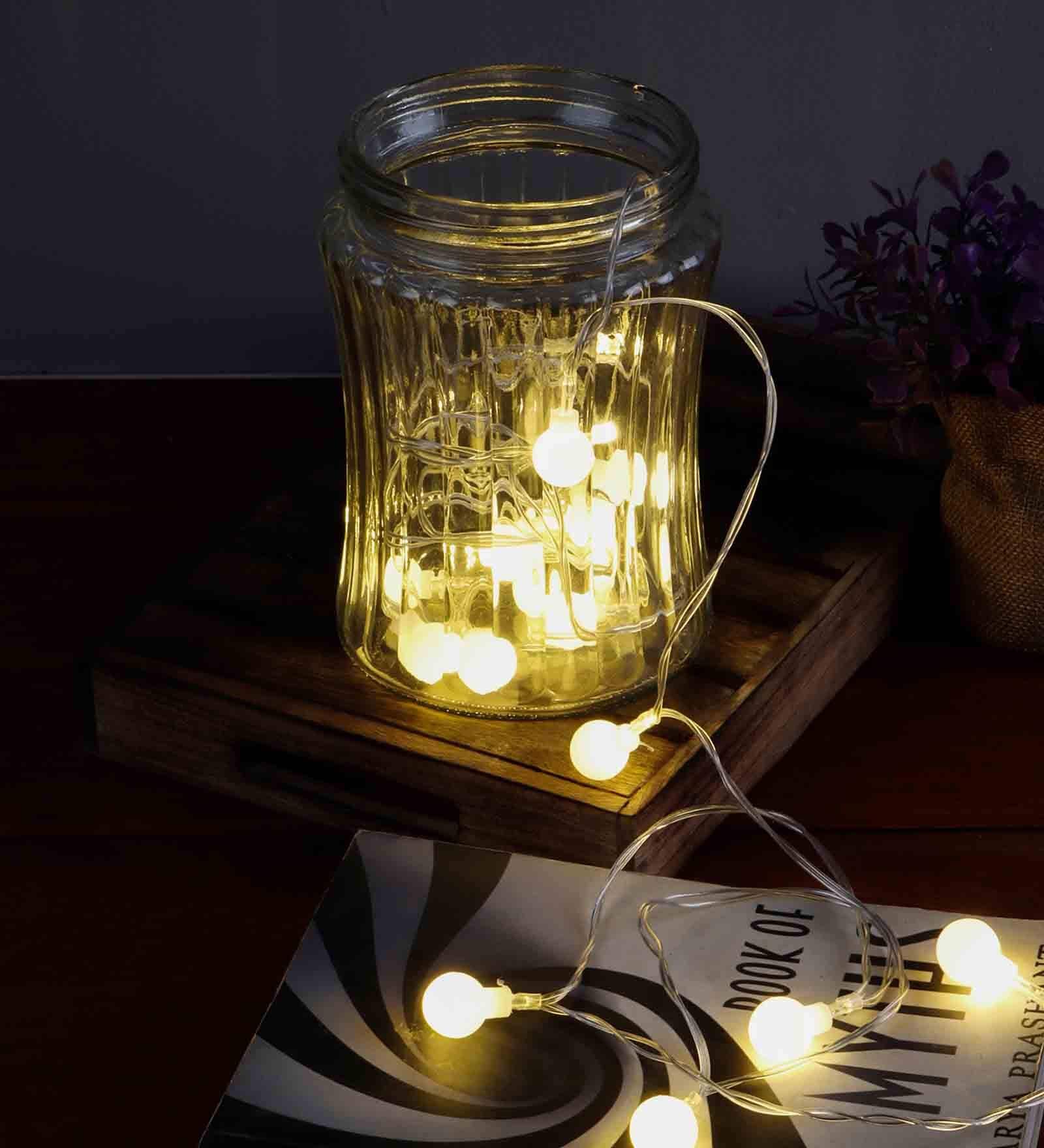 Lexton 3M 20 Led Fairy String Lights Battery Operated in Small Size Ball-Shaped Led String Lights for Decoration (Warm White)