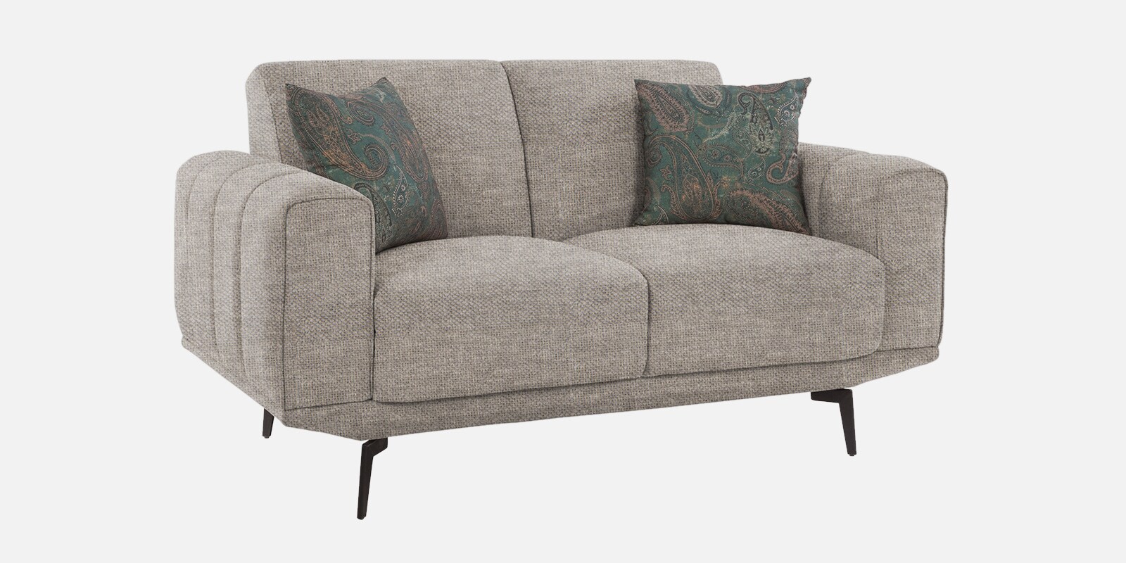 Lebanon Chenille Fabric 2 Seater Sofa In Ash Grey Colour
