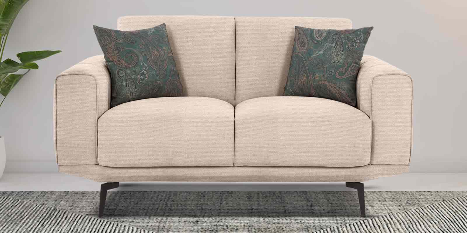 Lebanon Chenille Fabric 2 Seater Sofa In Cream Colour Lebanon Chenille Fabric 2 Seater Sofa In Cream Colour