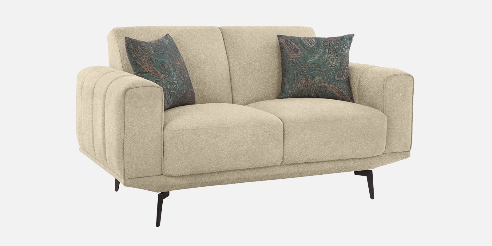 Lebanon Vegan Leather 2 Seater Sofa In Ash Grey Colour Lebanon Vegan Leather 2 Seater Sofa In Ash Grey Colour