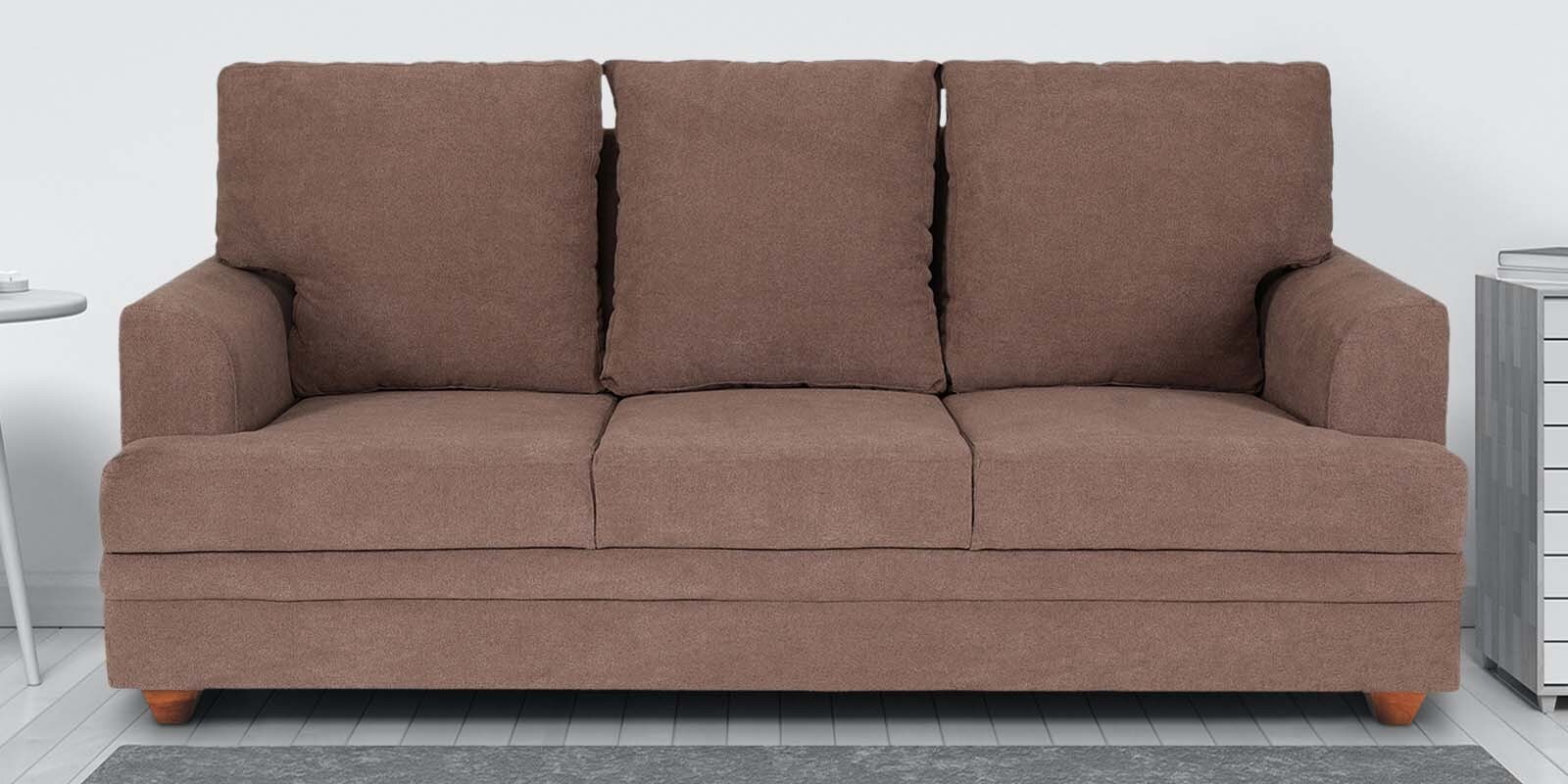 Buy Leipzig 3 Seater Sofa in Brown Colour at 40 OFF by Solace Craft