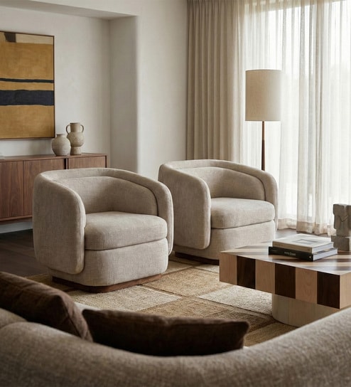 Le Dame 1 Seater Sofa In Cream Color