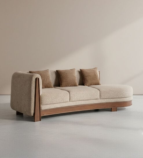 Le Roi 3 Seater Sofa In Savanna Beige Color