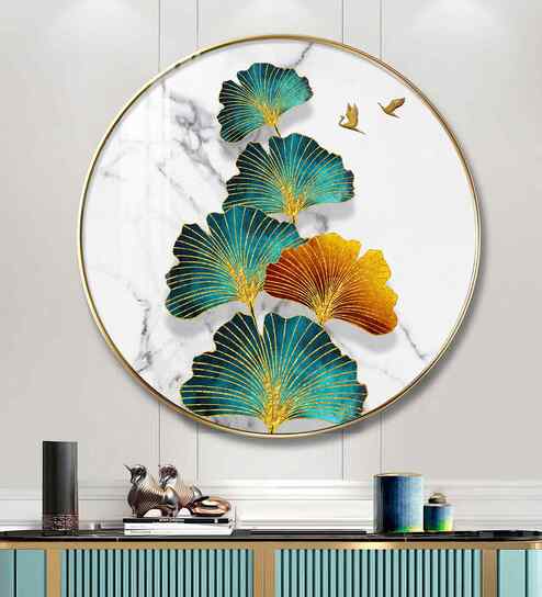 Leaf Of Serenity Acrylic Round Wall Art