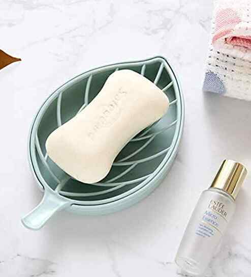Assorted Leaf Shape Double Layer Soap Dish Holder