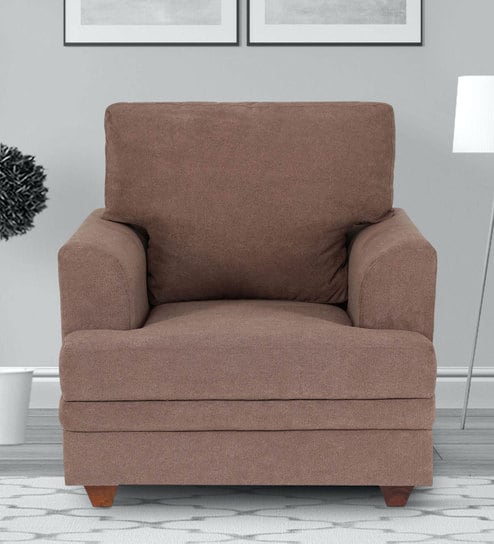 Leipzig 1 Seater Sofa in Brown Colour