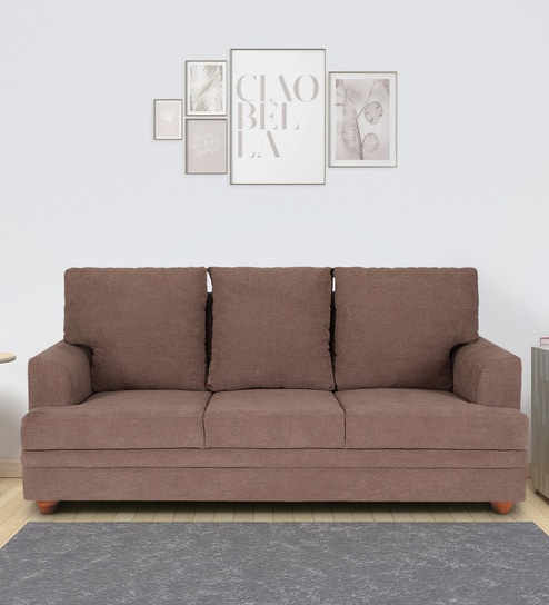 Leipzig 3 Seater Sofa in Brown Colour