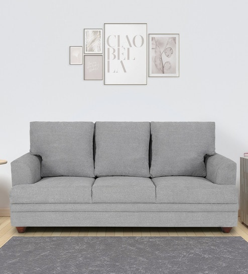 Leipzig 3 Seater Sofa in Grey Colour