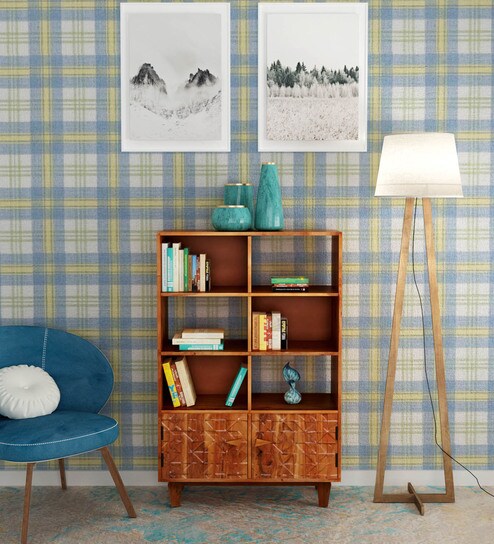 Buy Lennart Solid Wood Book Shelf In Vintage Walnut Finish By