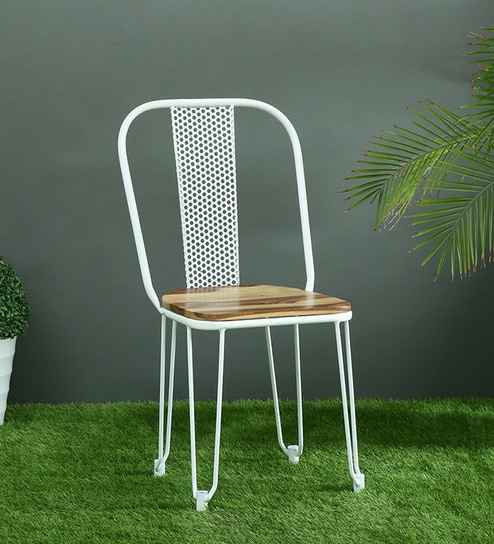 Lennox Metal Iconic Chair in White Colour