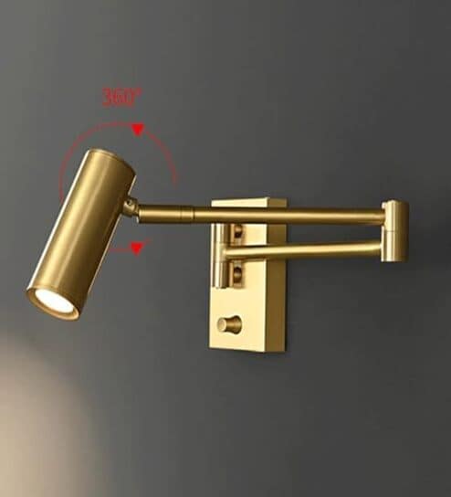 Leo Adjustable Wall Light Gold Body Modern Reading Spot Wall Lamp for Bedroom Living Room
