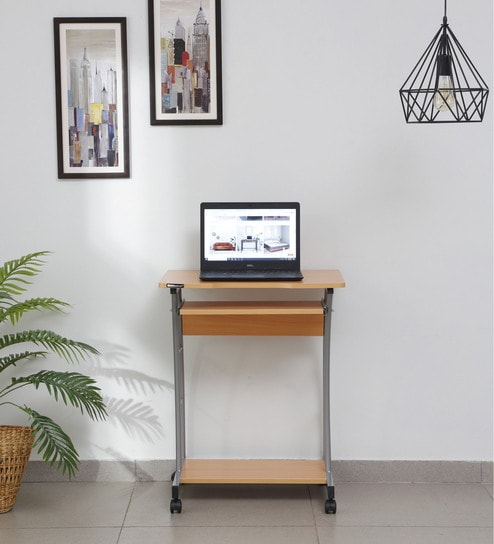 Leo Computer Table in Brown Finish