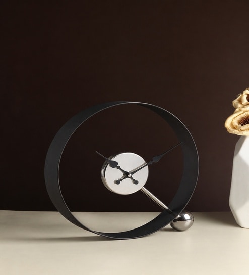 Silver Lexitron Table Clock