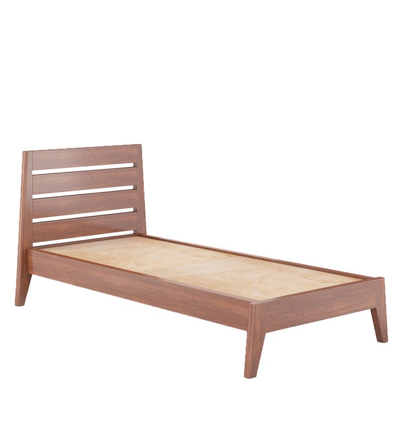 Buy Leeds Single Bed in Dark Oak Finish by Durian Online Modern